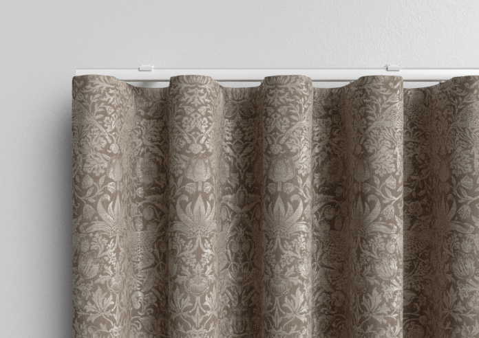 William Morris At Home Strawberry Thief, Woven Limestone - Made to Measure Curtains - Image 13